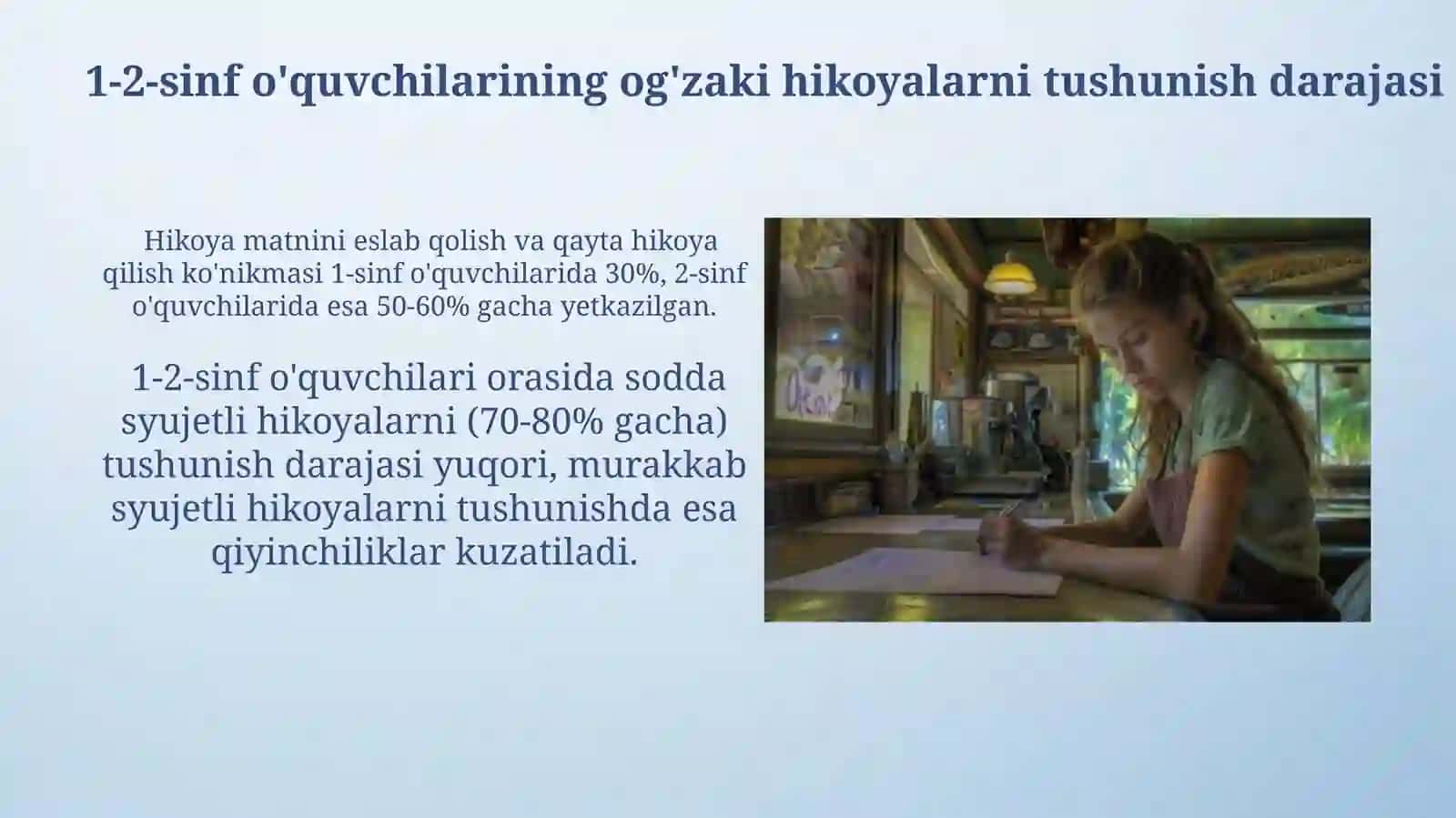 Ogʻzaki hikoya va yozma insholar darslarining tahlili 4
