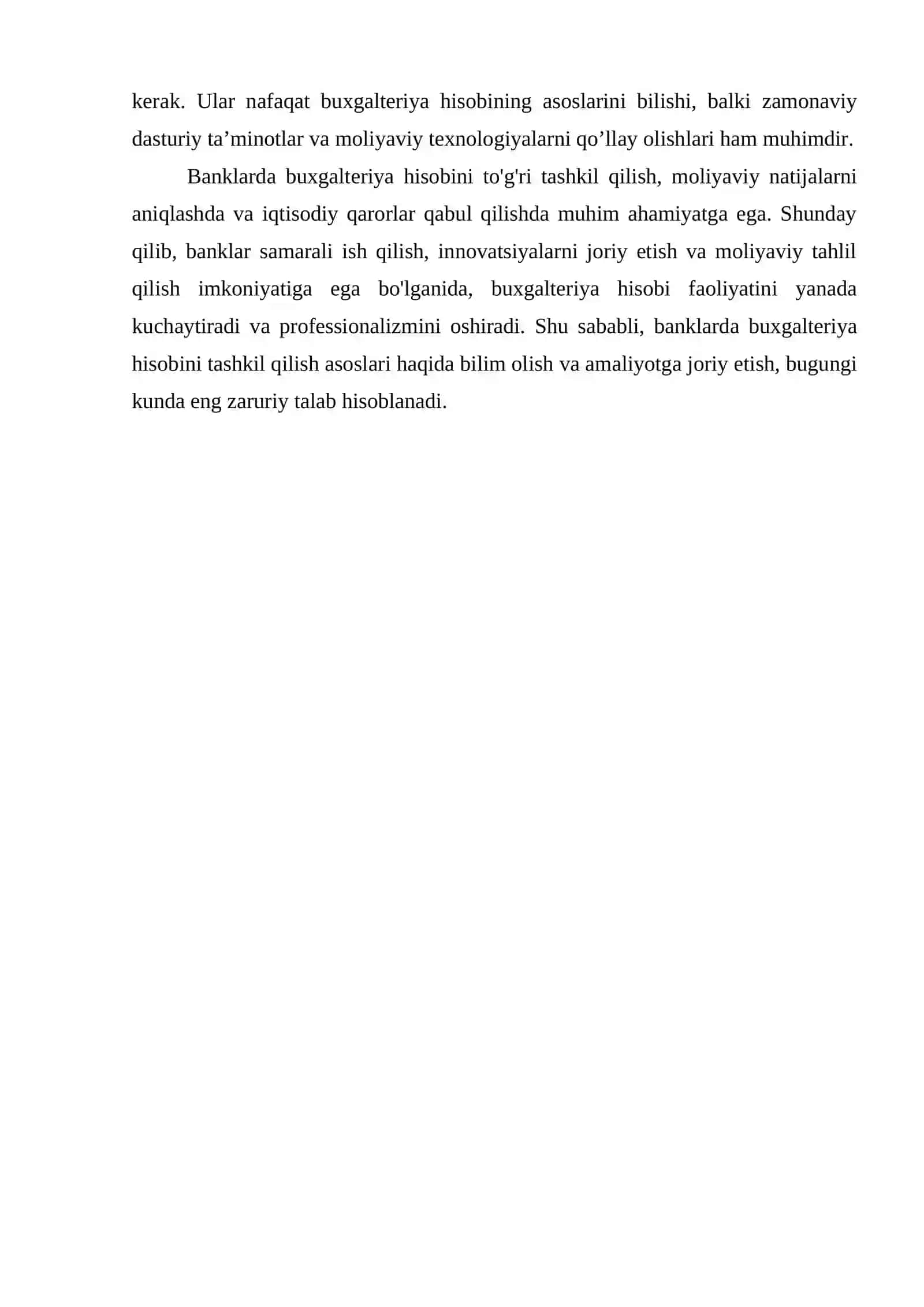 BANKLARDA BUXGALTERIYA HISOBINI TASHKIL QILISH ASOSLAR 4