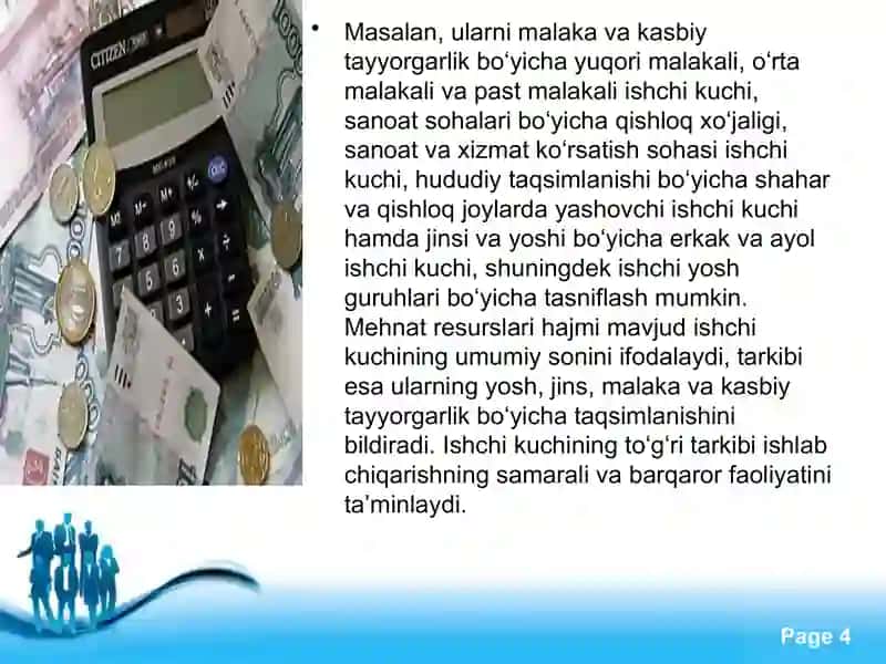 MEHNAT RESURSLARI BILAN TA’MINLANGANLIK VA MEHNAT  UNUMDORLIGI TAHLILI 4