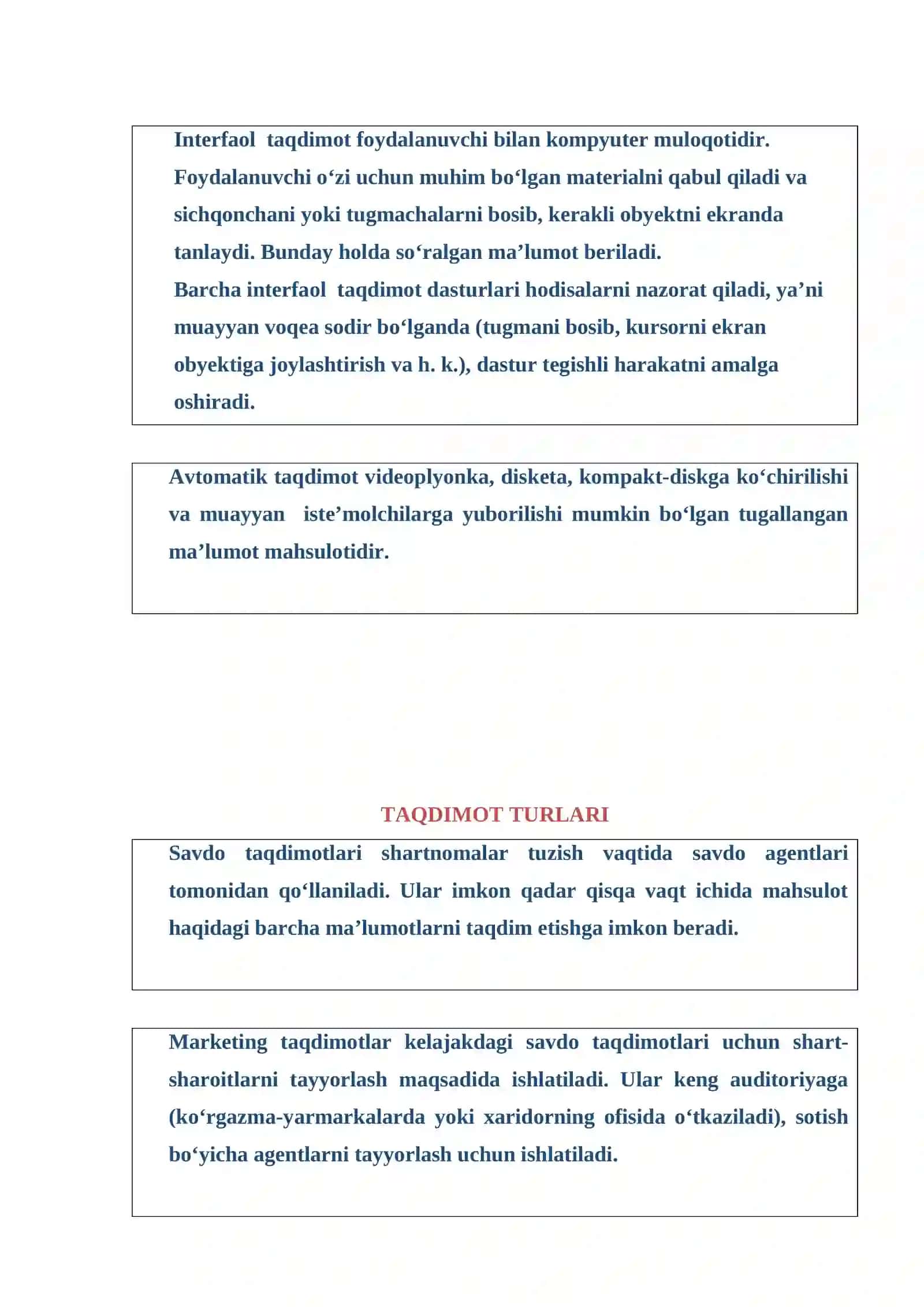 26-27-mavzu. Taqdimot nutqi. Taqdimotning tarkibi 4
