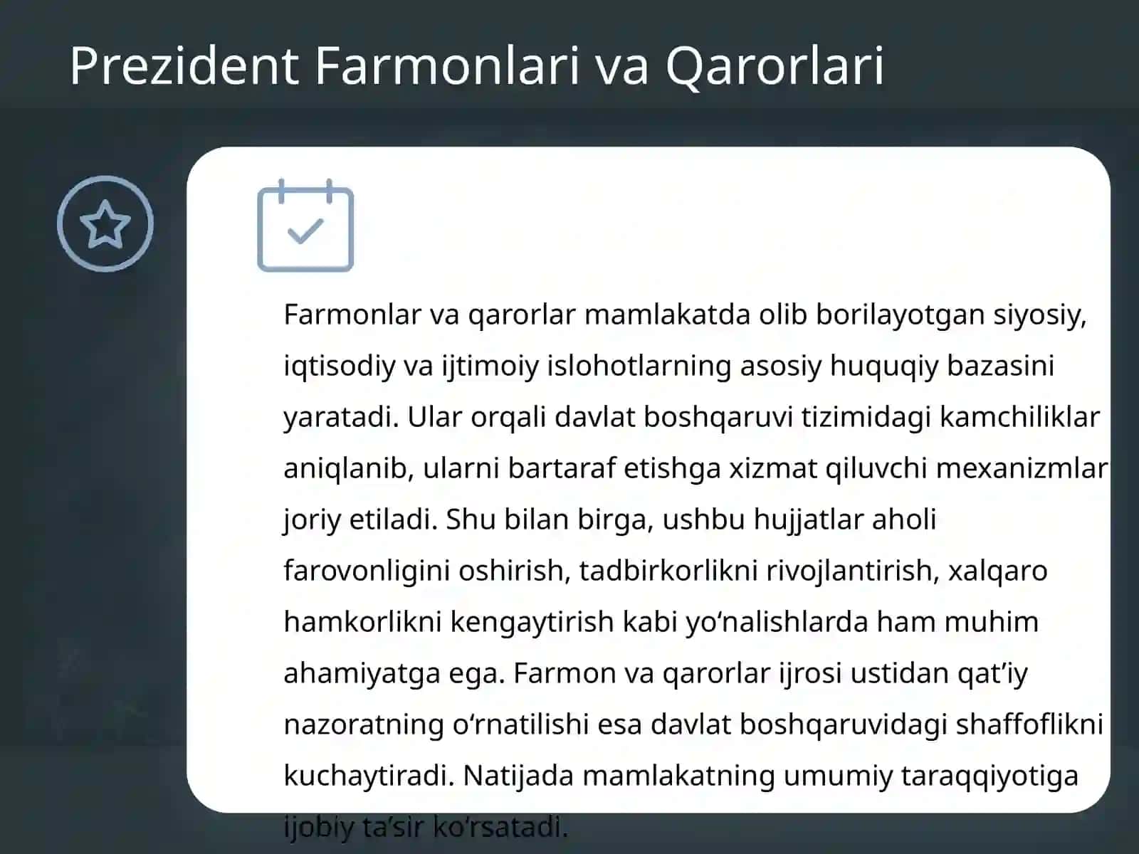 Prezident farmonlari va qarorlari 4