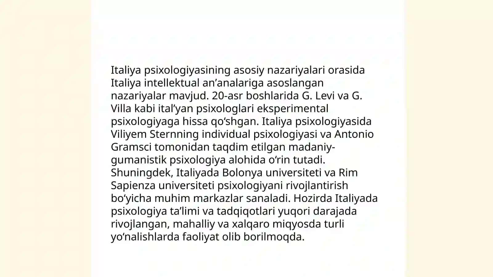 Italiya psixologiyasi haqida prezentatsiya 4
