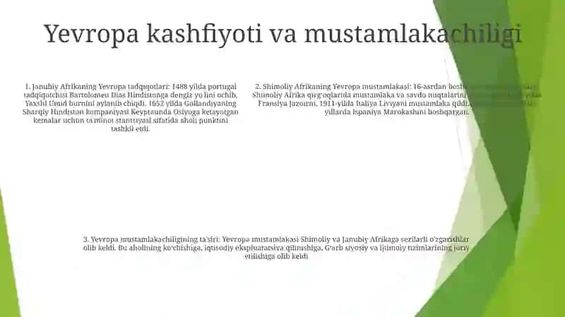 Shimoliy Va Janubiy Afrika Davlatlari Haqida Tarixiy MaʼLumotlar 4