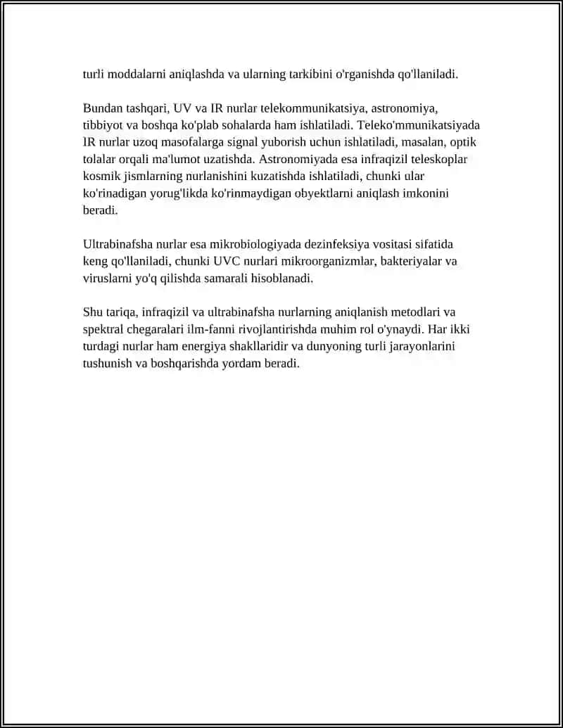 INFRAQIZIL VA ULTRABINAFSHA NURLAR 4