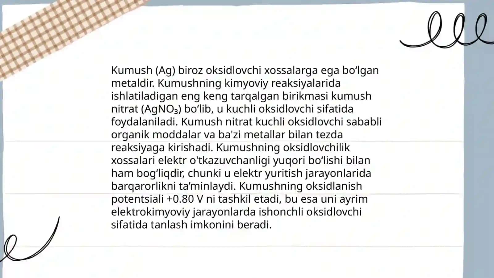 Kumush va Oltinning Oksidlovchilik Xossalari 4