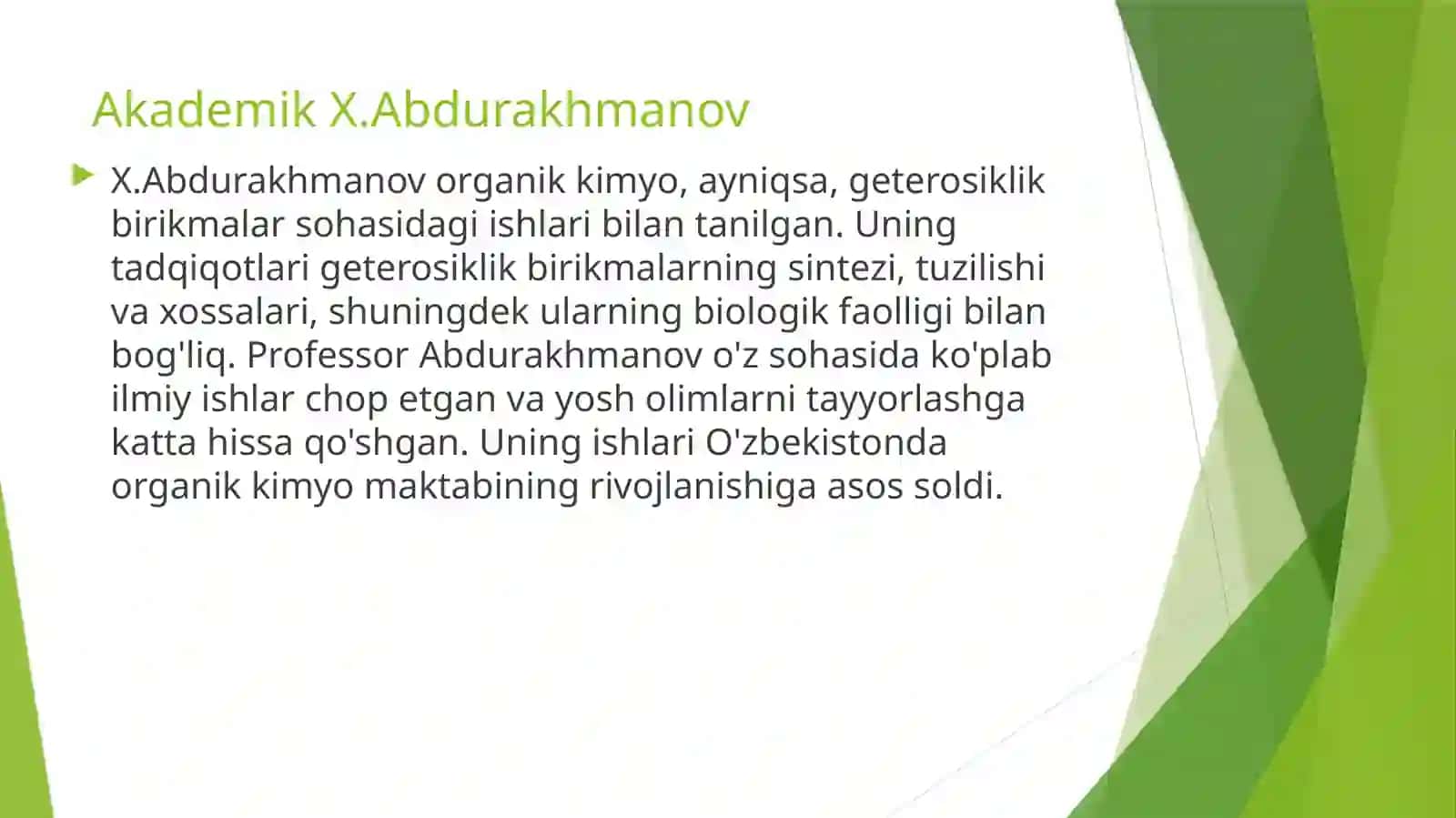 Kimyofanin irivojlantirish daqo‘shishlarini qo‘shgan O‘zbekiston Respublikasi olimlari 4