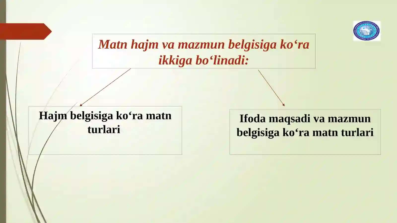 O‘ZBEK TILINING SOHADA QO‘LLANISHI5-mavzu MATN VA UNING TURLARI 4