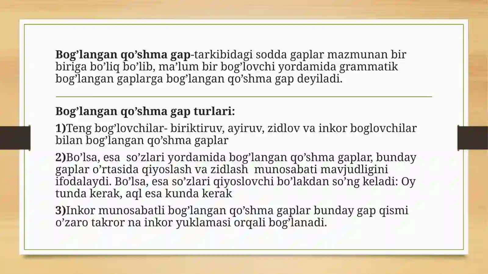 Qo’shmagapning tarifi va tasnifi 4