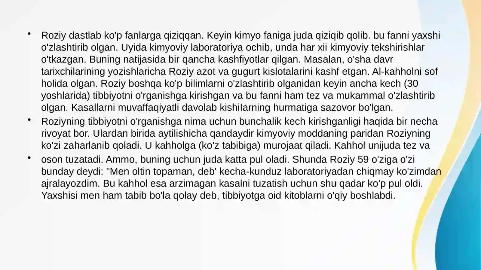 ARROZIYNING TIBBIYOTGA QOSHGAN HISSASI 4