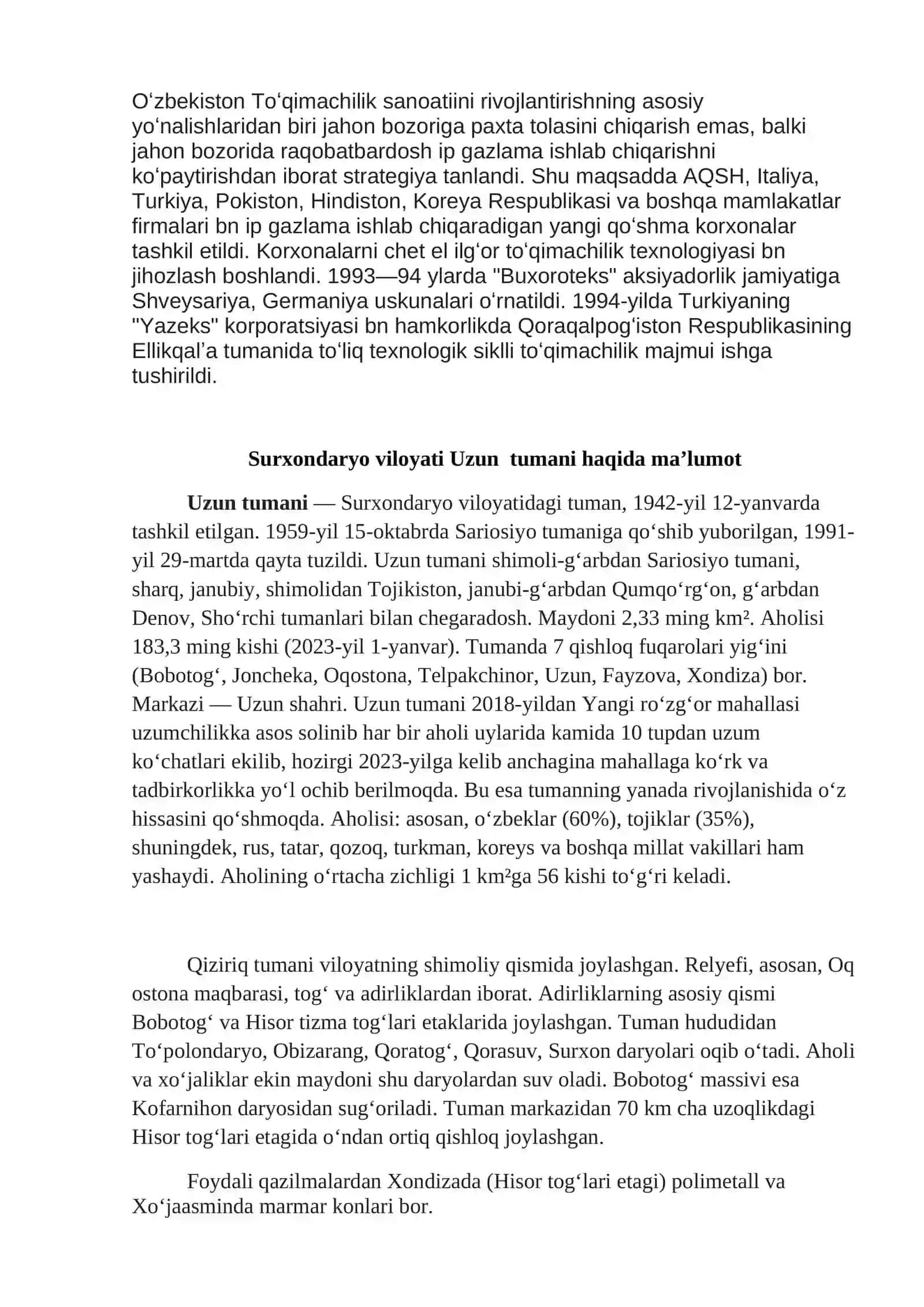 TEXNOLOGIK JARAYONLARNI LOYIHALASH 4