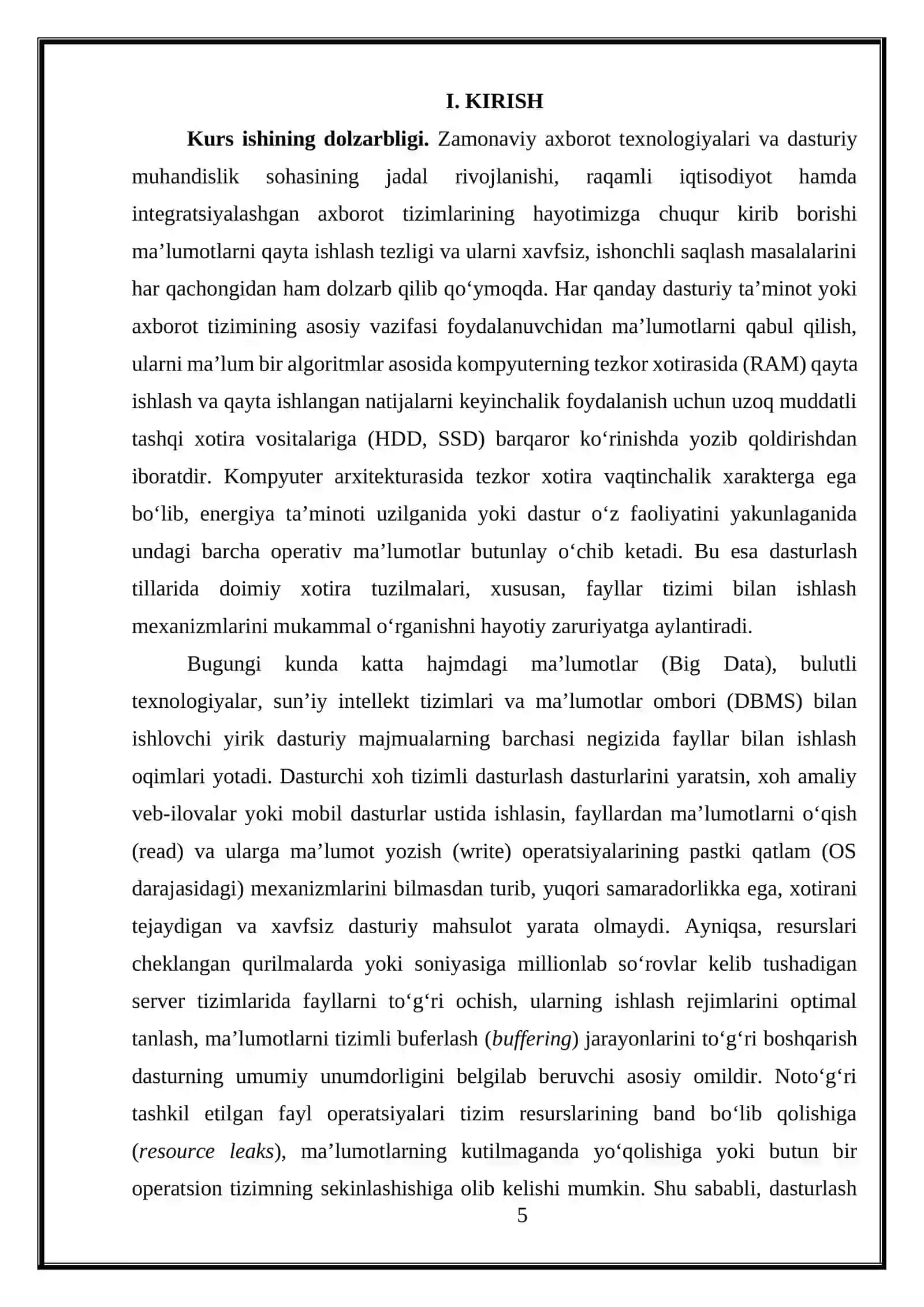 FAYLLAR BILAN ISHLASH (OPEN,READ,WRITE) 4