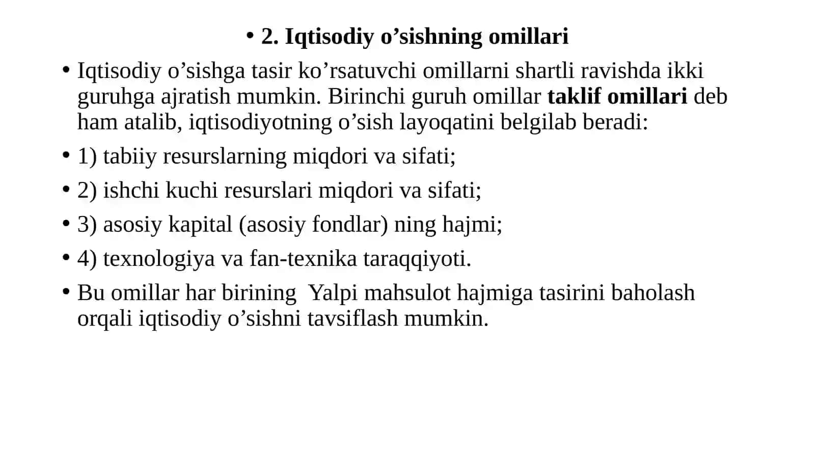 Iqtisodiy taraqqiyot va o‘sish 4