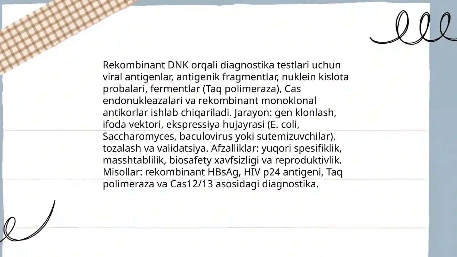 Tibbiyotda DNK rekombinantlarni qo‘llanilishi 4
