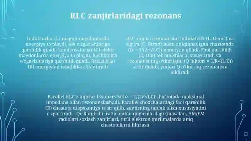 Sinusaidal òzgaruvchan tok zanjirlar 4
