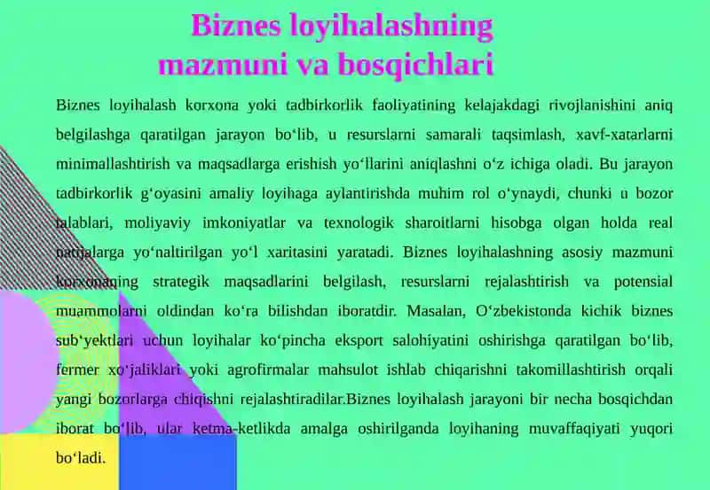 Biznes loyihalashda prognozlash metodidan foydalanish samaradorligi 4