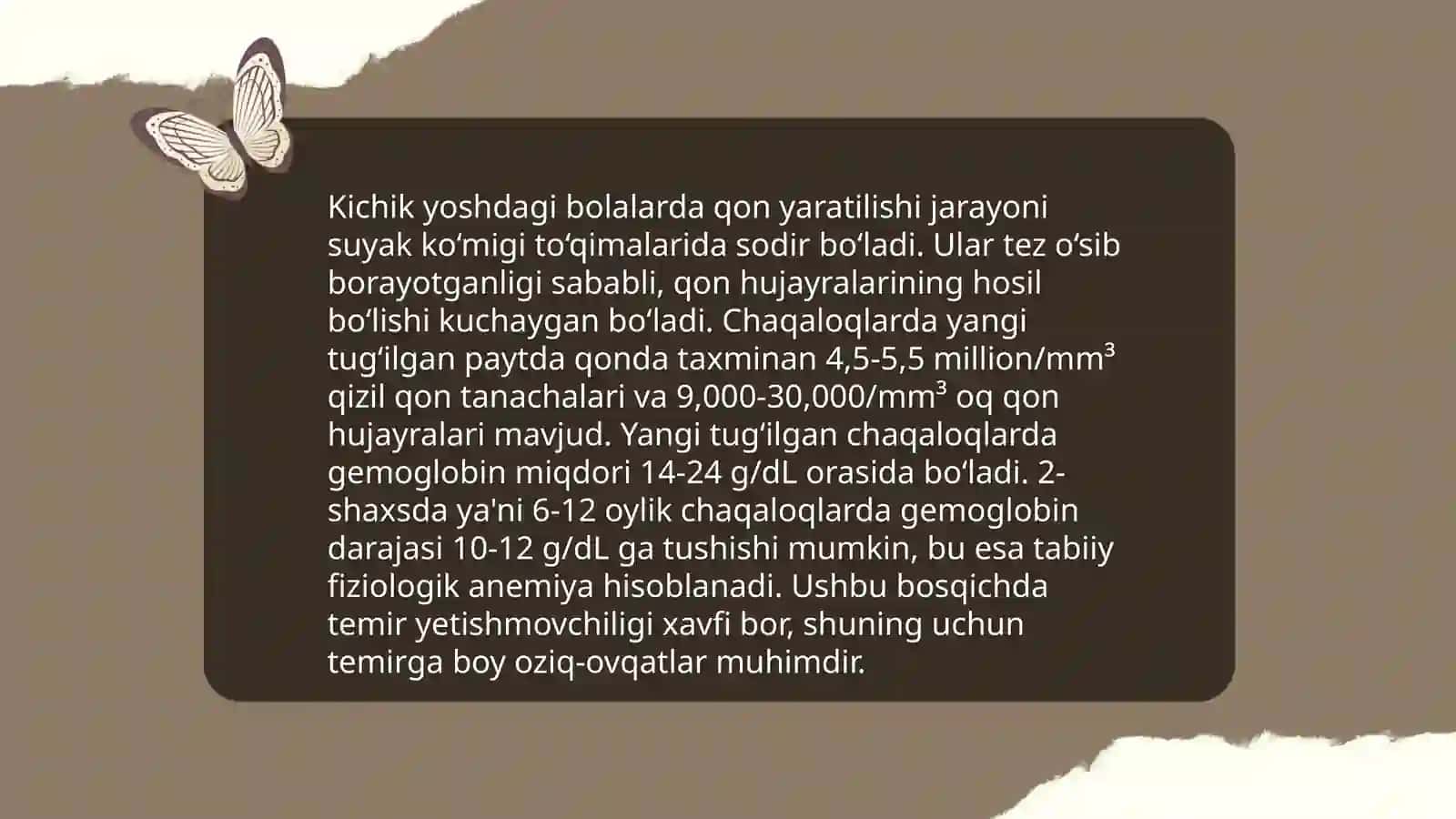 Qon tizimini yoshga doir fiziologiyasi va gigiyenasi 4