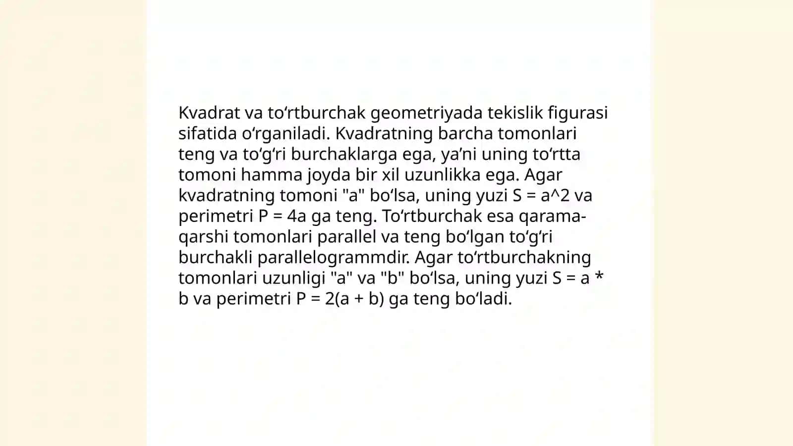 Geometrik figuralarni farqlash va nomini aytishga oʻrgatish. Koʻrgazmali qurol yasash 4