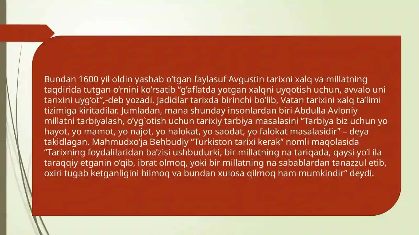 "O‘zbekistonning eng yangi tarixi" O‘quv fanining 4