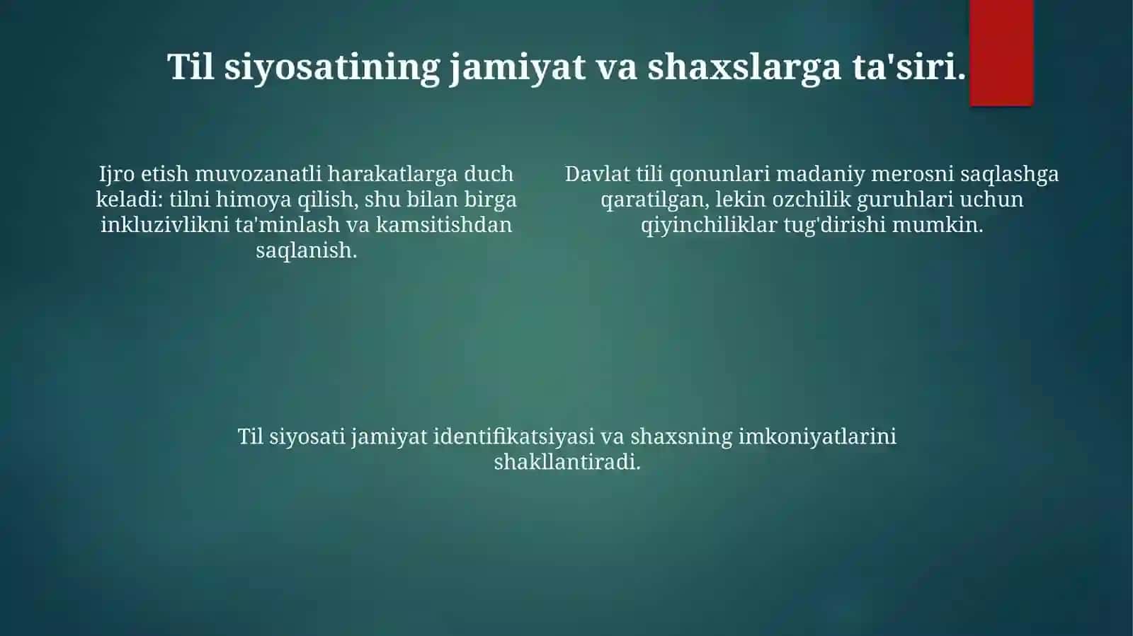 Davlat tili haqida qonun va uning ijrosi: muammolar yechimlar 4