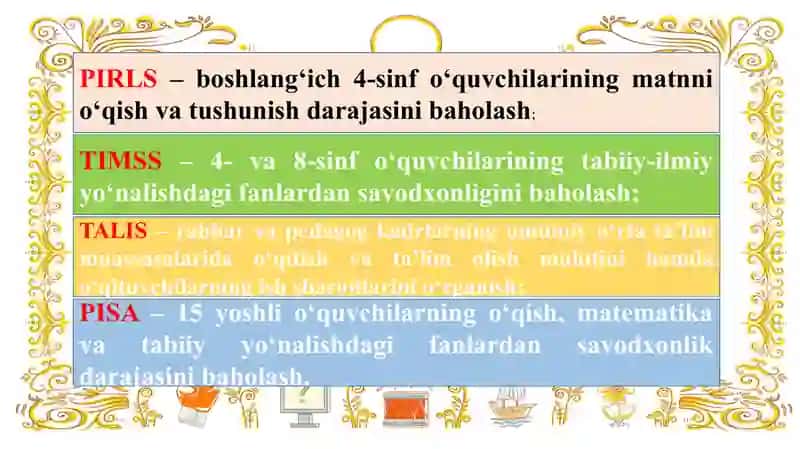 PIRLS va TIMSS talim sifatini xalqaro monitoringi qiyosiy tahlil qilish 4