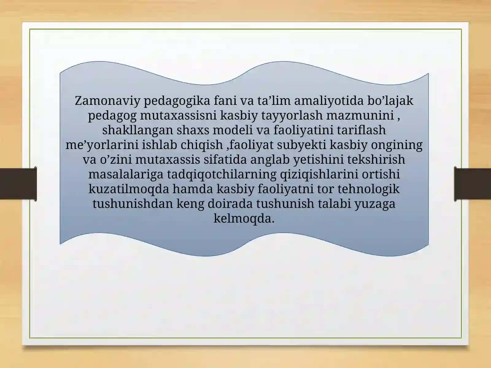 Mutaxassislik fanini o‘qitish metodikasi 4