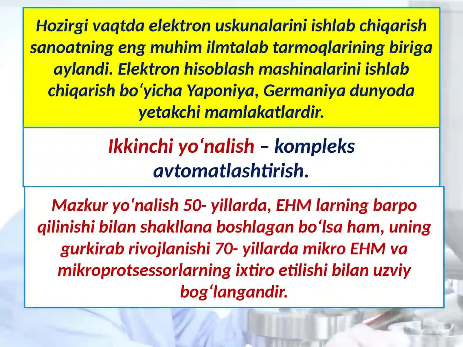 Fan va ishlab chiqarish o‘zaro ta’sirining asosiy yo‘nalishlari 4