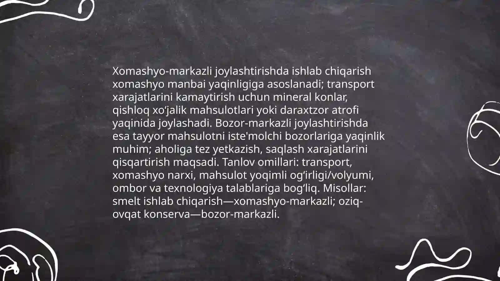 Sanoat tarmoqlarini joylashtirish 4