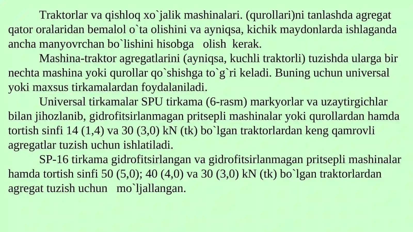 Mashina traktor agregatlarining oqilona tuzish asoslari 4