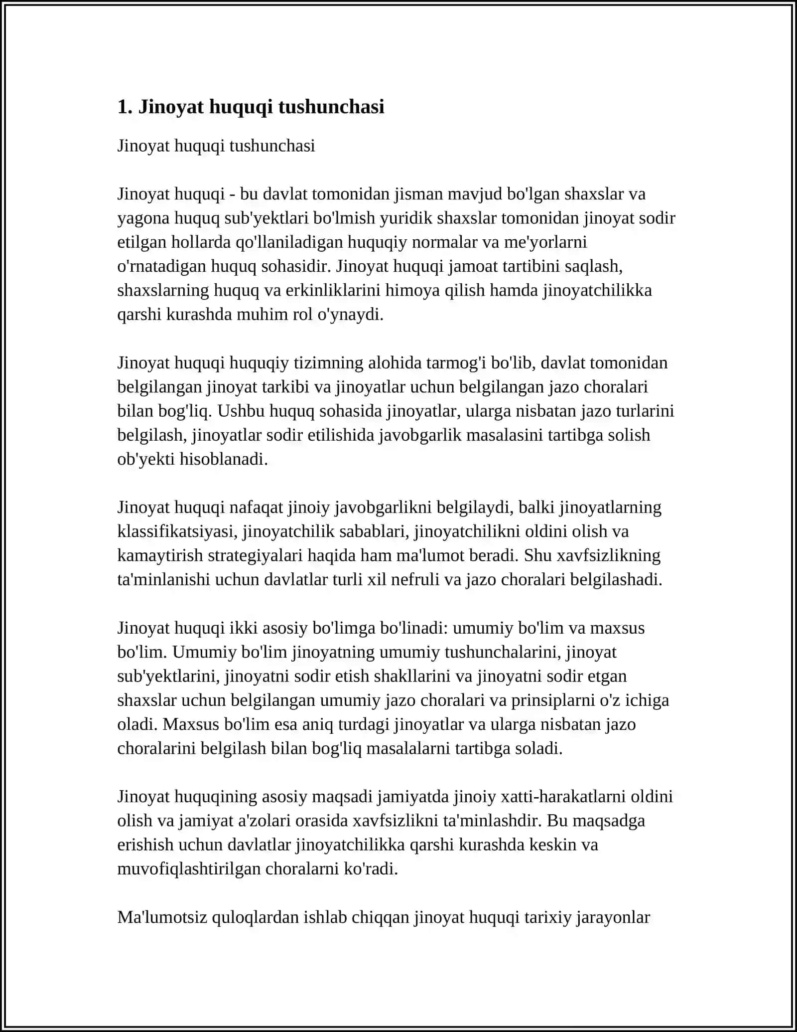 JINOYAT HUQUQI TUSHUNCHASI VA PREDMETI 4