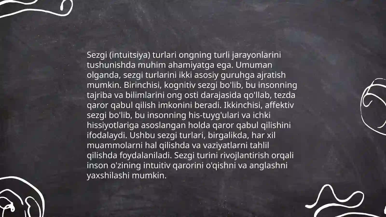Sezgilar haqida umumiy tushuncha va uning nerv fiziologik asoslari 4