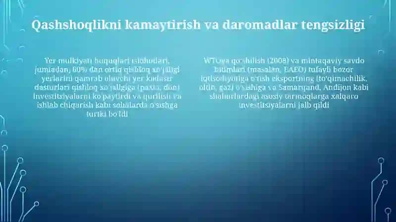 Xorijiy Investitsiyalar va Bozorga Kirish 4