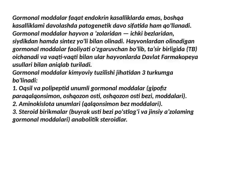 ENDOKRIN TIZIMIGA TA’SIR QILUVCHI VOSITALAR 4