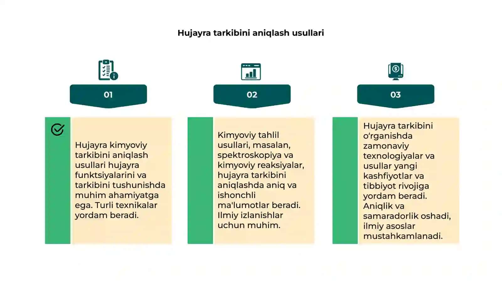 Hujayra kimyoviy tarkibini aniqlash 4