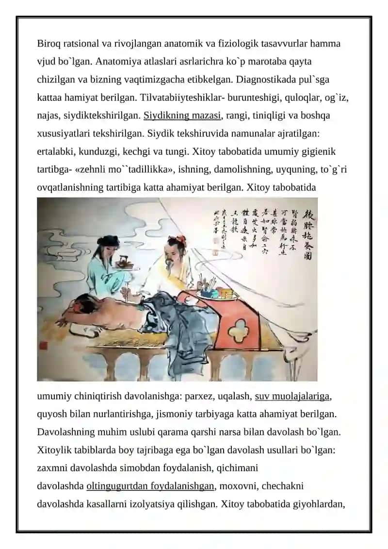 Qadimgi Xitoyda Tibbiyot va Uning Oʻziga Hos Tomonlari 4
