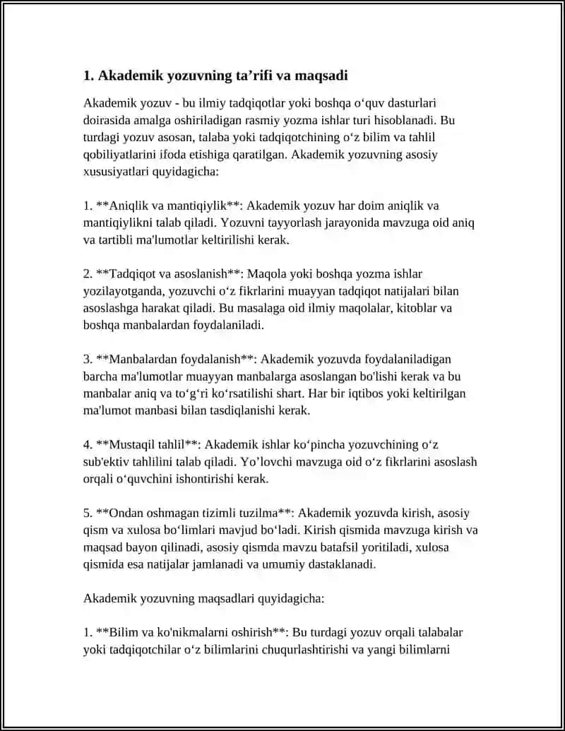 AKADEMIK YOZUVGA XOS XUSUSIYATLAR VA UNGA QÕYILADIGAN TALABLAR 4