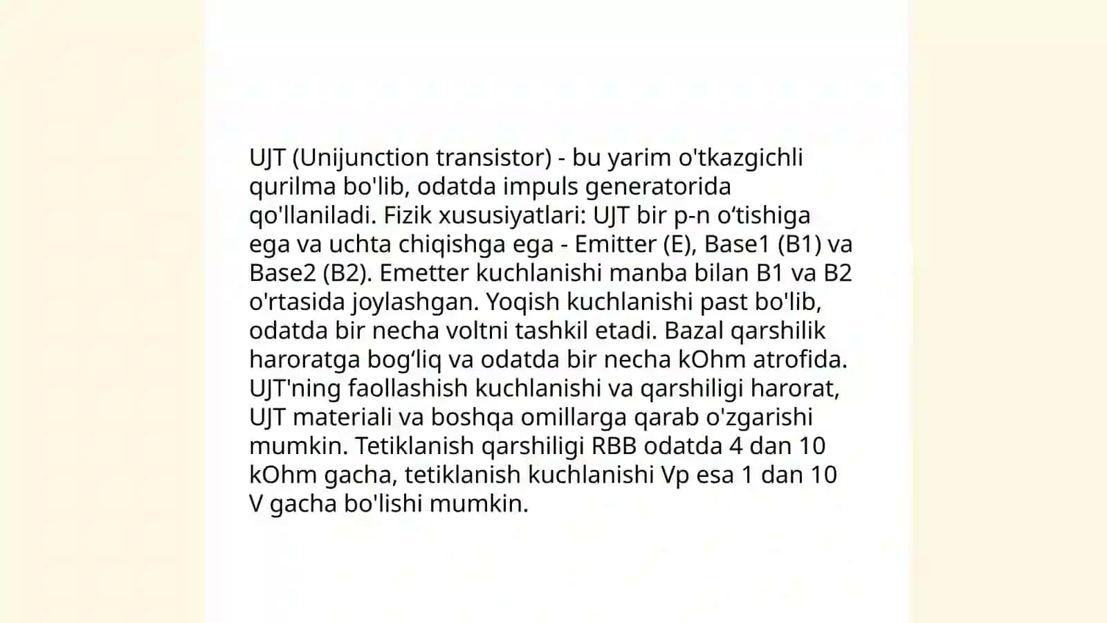 UJT va MJT asoslari 4
