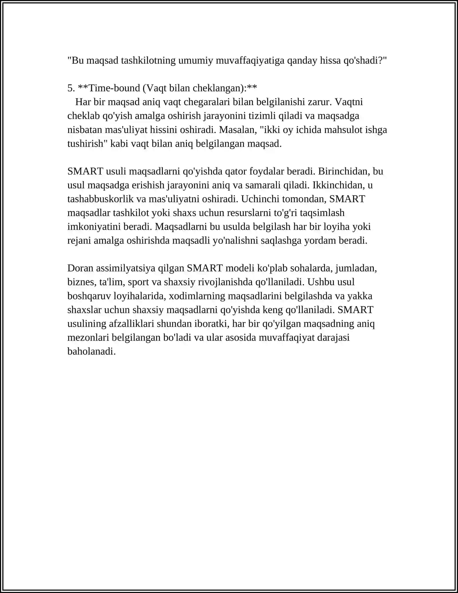 VAQTDAN UNUMLI FOYDALANISHNING AMALIY USULLARI 4