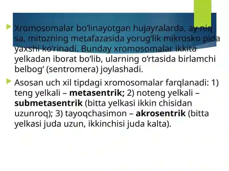 RIVOJLANISHNING GENETIK NAZORATI. HUJAYRA SIKLI VA O`SMA (RAK)NING MOLEKULYAR GENETIKASI 4