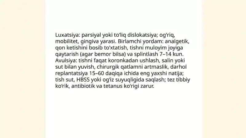 Tish,Yuz jagʻ suyaklarini shikastlanishlari va sinishlari 4