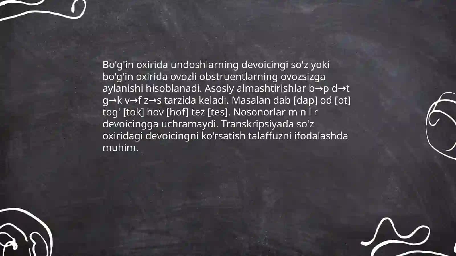 Undoshlar transkripsiyasi 4