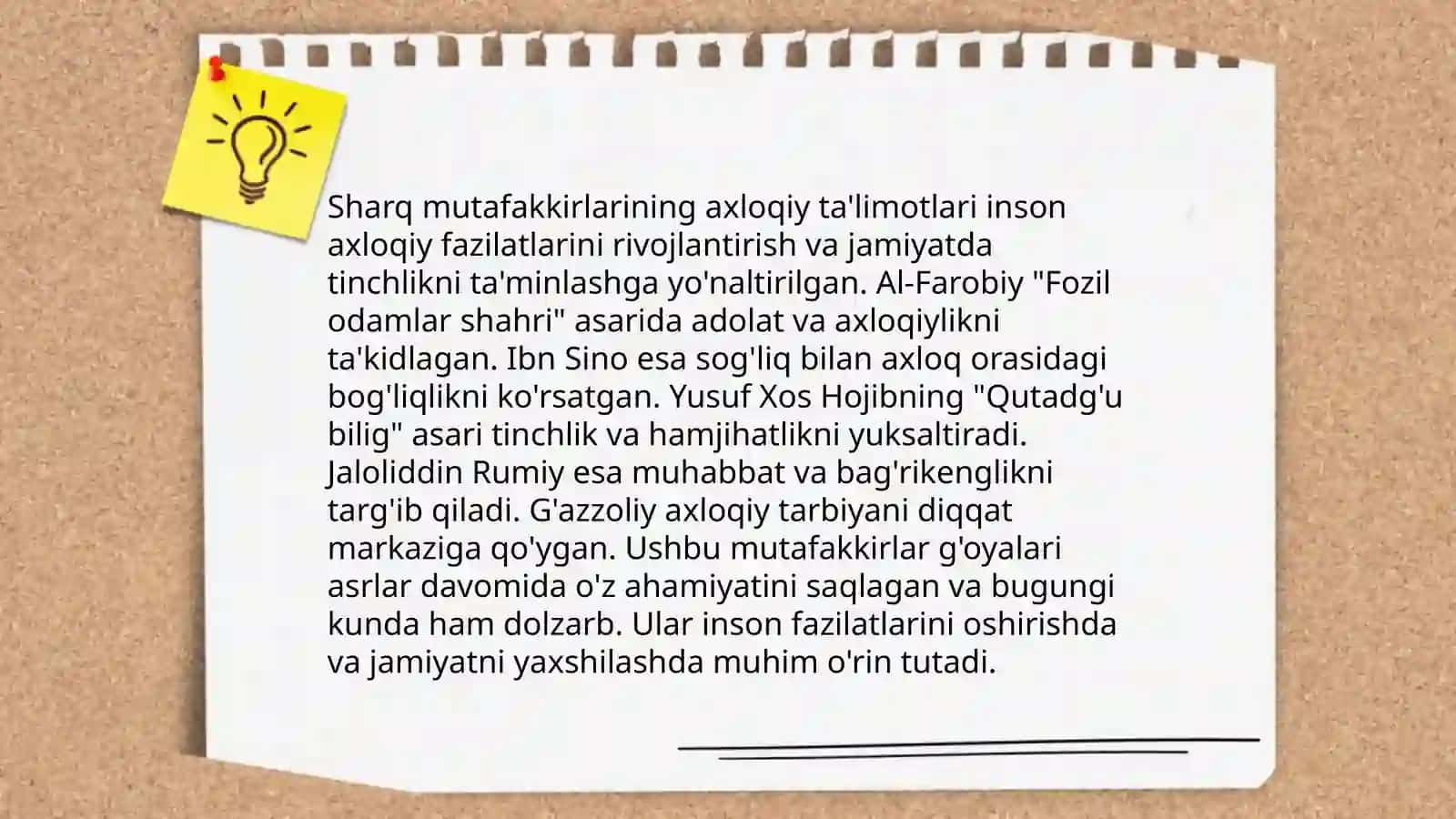 Madaniy sohada sharq mutafakkirlarining falsafiy qarashlari 4