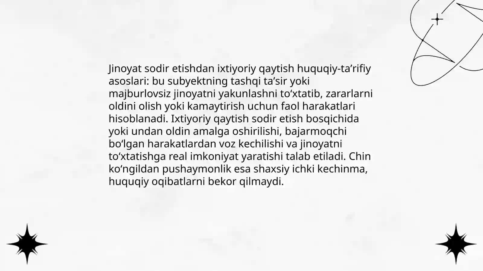 Chin koʻngildan pushaymon boʻlish va jinoyat sodir etish 4