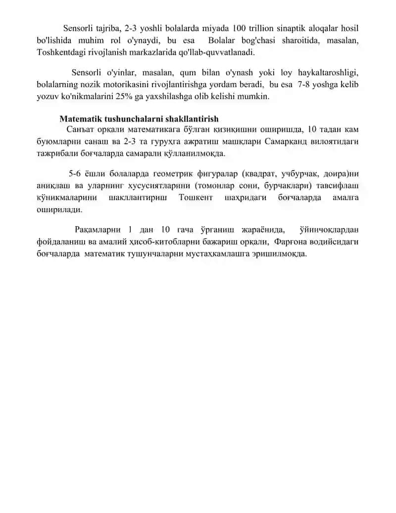 Erta bolalik davrida mavzuga oid faoliyat 4