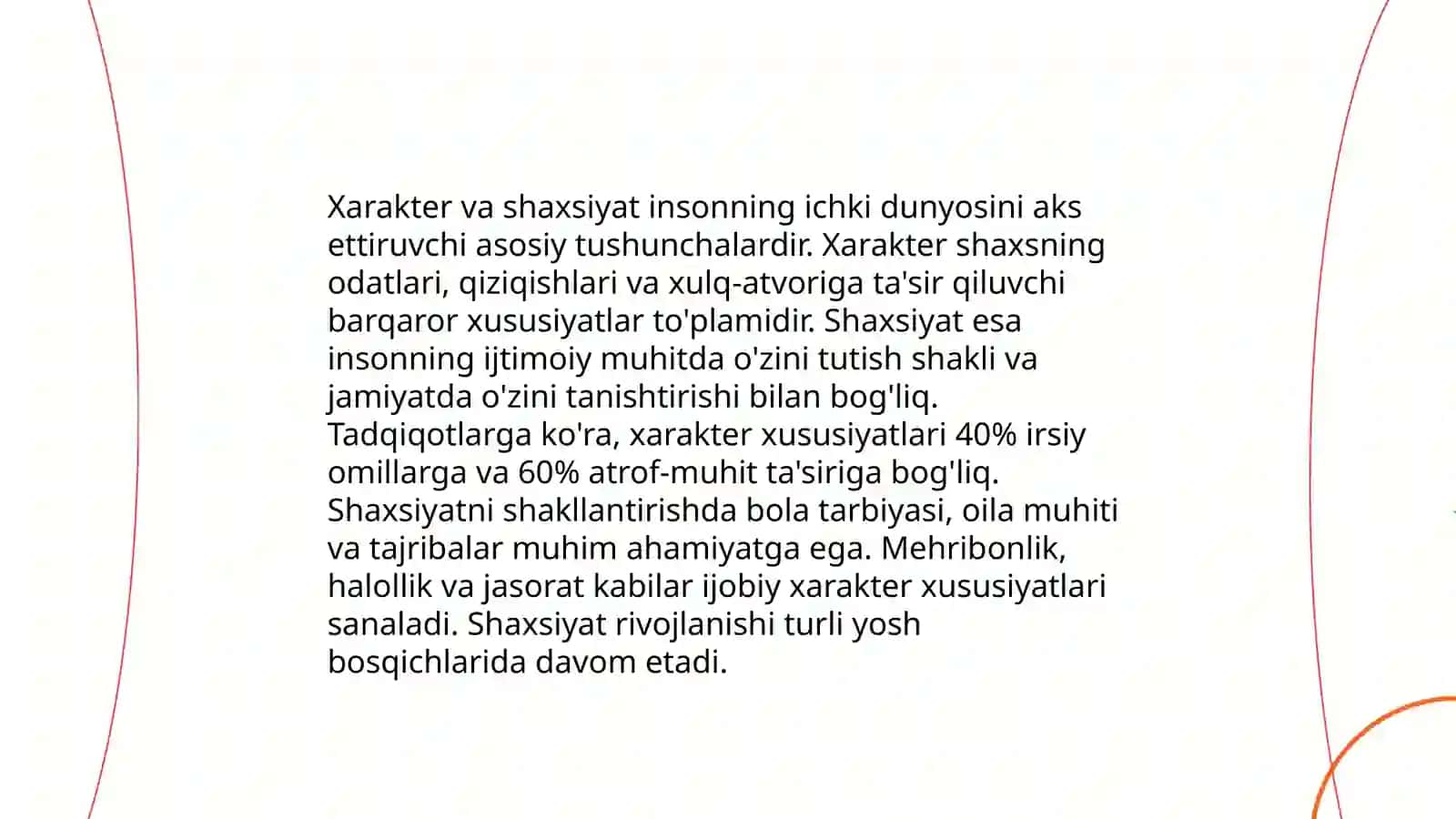 Xarakter haqida tushuncha. Emotsional holatlar 4