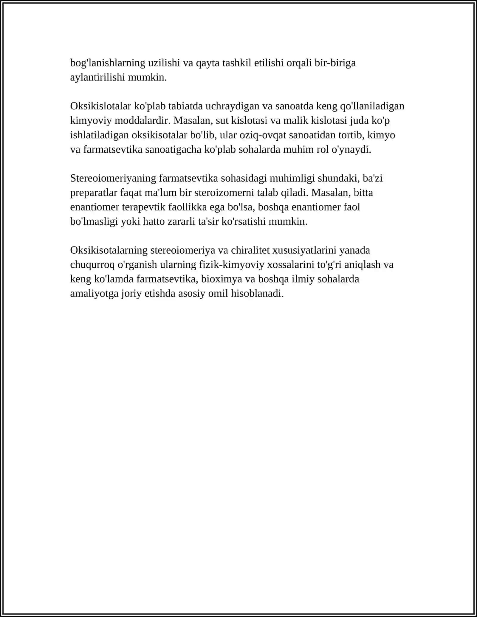 OKSIKISLOTALARNING STERIO IZOMERIYASI,OLINISH USULLARI 4