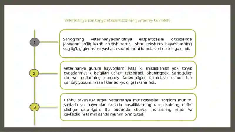 Saryog'ning veterinariya-sanitariya ekspertizasi 4