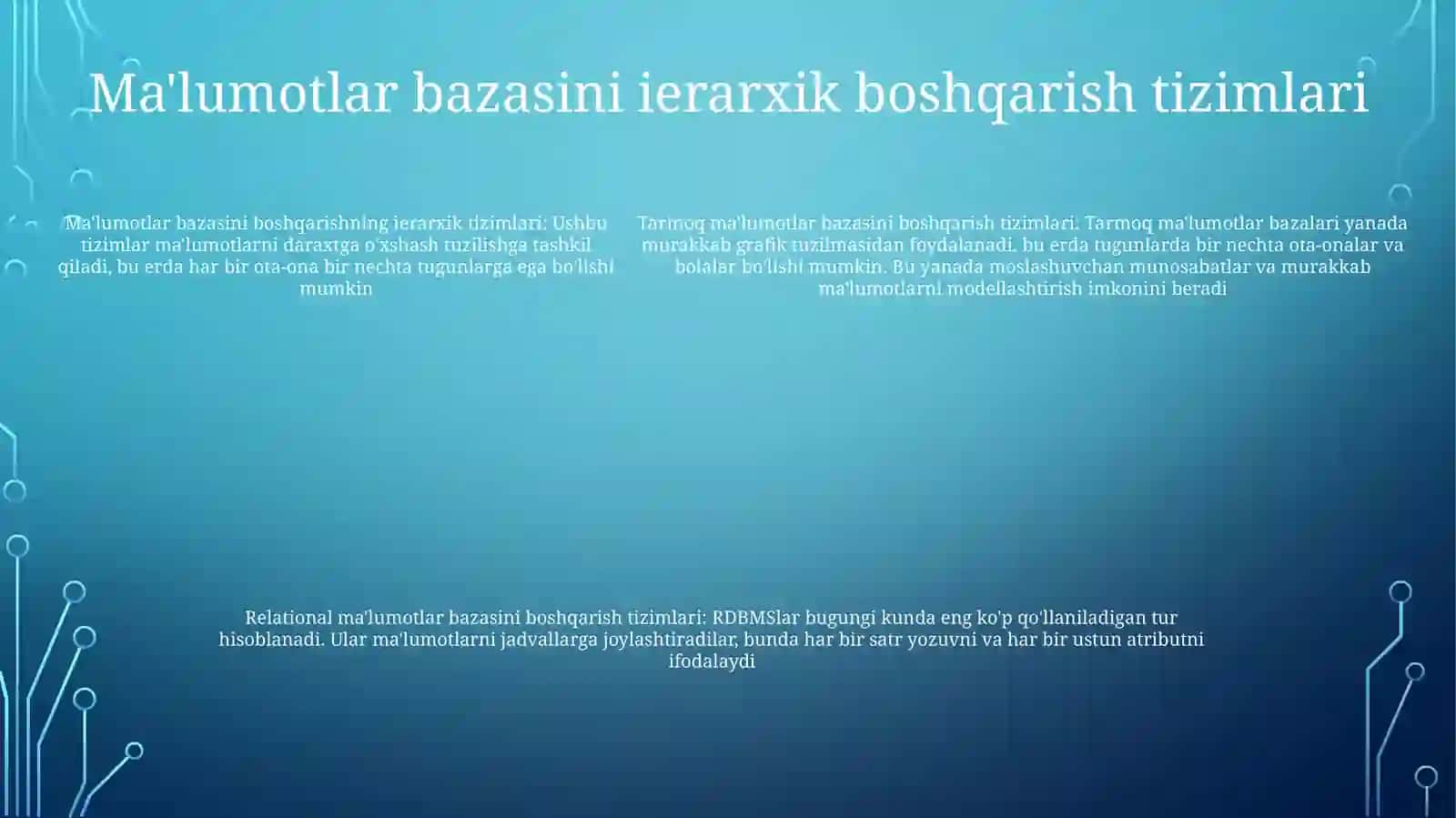 Ma’Lumotlar Bazasini Boshqarish Tizimlari Va Ularning Asosiy Turlari 4