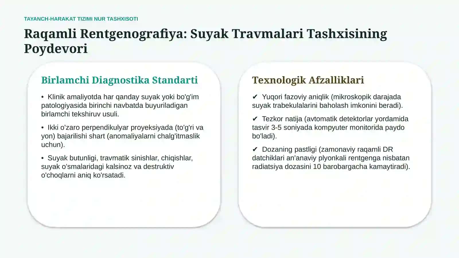 Tayanch-harakat tizimi kasalliklari nur tashxisoti — zamonaviy diagnostika 4