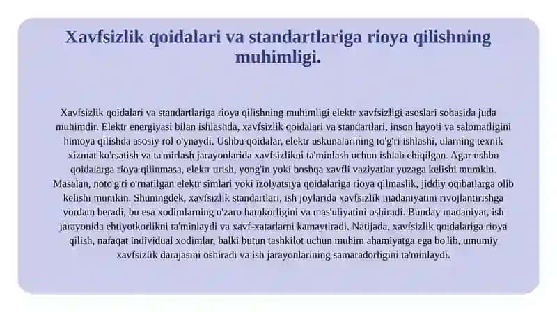Ishlarni xavsiz bajarilishi uchun javobgar shaxslar 4