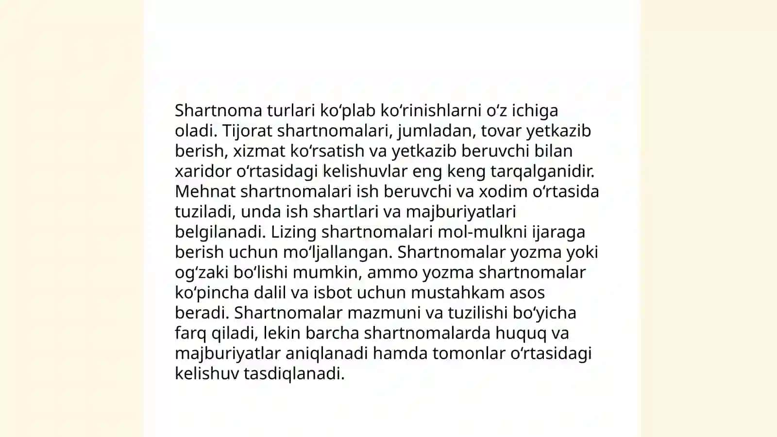 Shartnoma tuzish sharti va payti 4